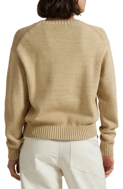 Polo Ralph Lauren Beige Cotton Polo Bear Jumper In Neutral