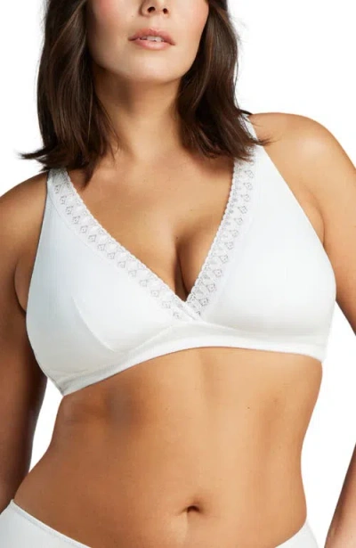 Siella Organic Cotton Lace Plunge Bra