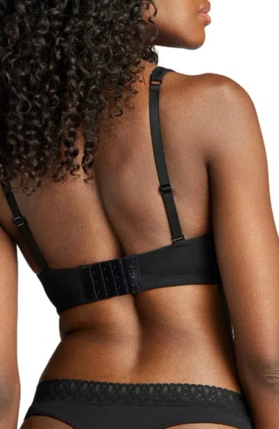 Siella Organic Cotton Lace Plunge Bra