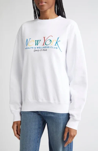 Sporty And Rich Sporty & Rich Ny 94 Long Sleeve Cotton T-shirt