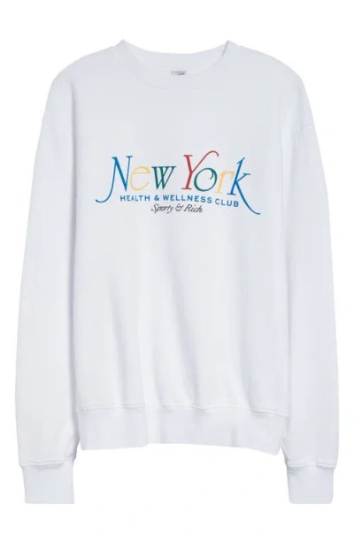 Sporty And Rich Sporty & Rich Ny 94 Long Sleeve Cotton T-shirt