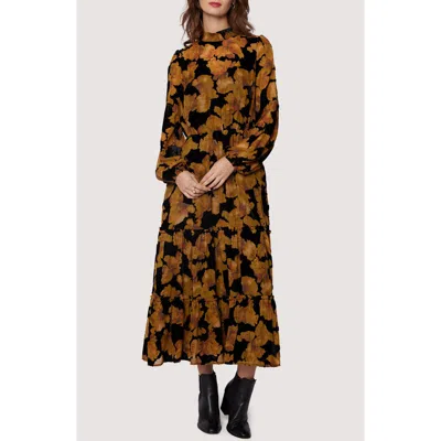 Lost + Wander Massimo Long Sleeve Maxi Dress In Brown