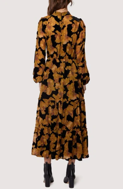 Lost + Wander Massimo Long Sleeve Maxi Dress In Brown