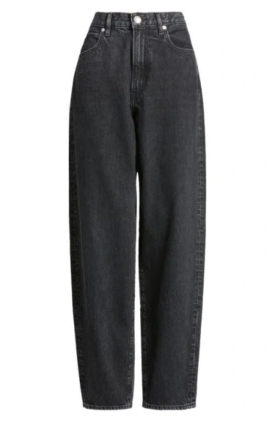 Frame The Narrow Barrel Leg Jeans In Black