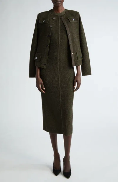 St John St. John Collection Two-layer Stretch Mesh Crop Jacket