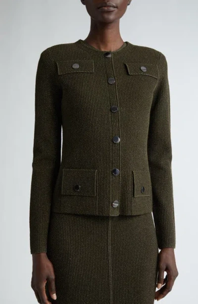 St John St. John Collection Two-layer Stretch Mesh Crop Jacket