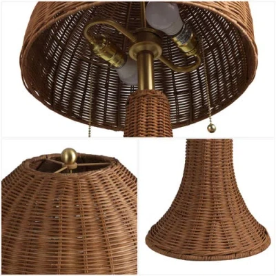 Jonathan Y Joanie 22" Bohemian Rustic Iron Led Table Lamp In Brown
