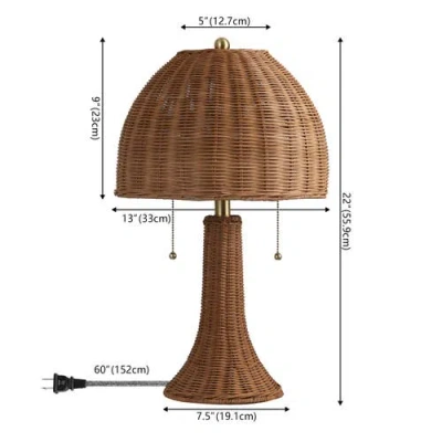 Jonathan Y Joanie 22" Bohemian Rustic Iron Led Table Lamp In Brown