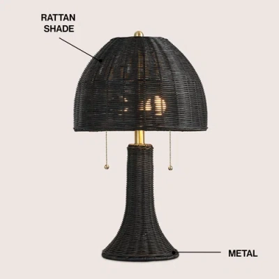 Jonathan Y Joanie 22" Bohemian Rustic Iron Led Table Lamp In Black