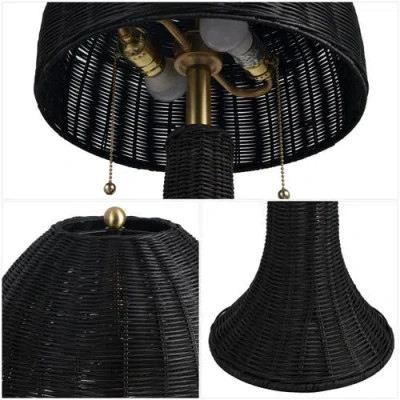 Jonathan Y Joanie 22" Bohemian Rustic Iron Led Table Lamp In Black