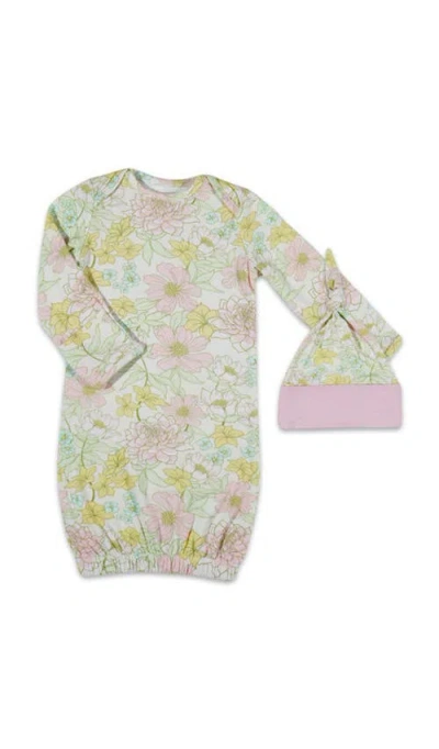 Everly Grey Analise During & After 5-piece Maternity/nursing Sleep Set For Mom & Baby In Yellow
