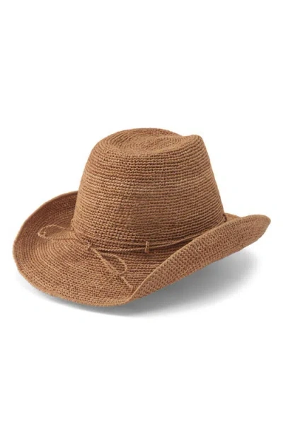 Helen Kaminski Belen Raffia Western Hat In Brown