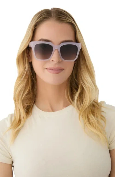 Diff Ariana 54mm Gradient Square Sunglasses In Gray