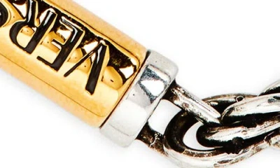 Versace Two-tone Mixed Chain Bracelet