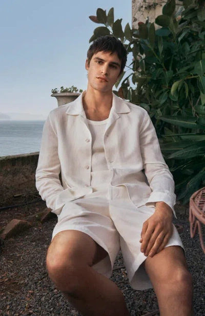 Mango Patch Pocket Button-up Shirt In White