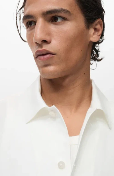 Mango Patch Pocket Button-up Shirt In White