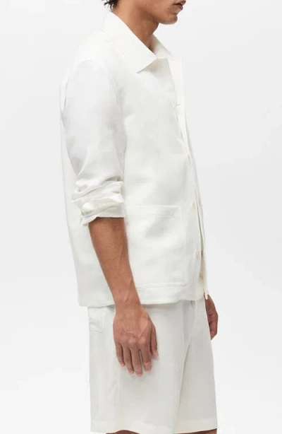 Mango Patch Pocket Button-up Shirt In White