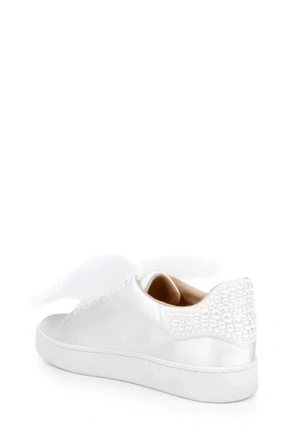 Badgley Mischka Collection Gem Platform Sneaker In White
