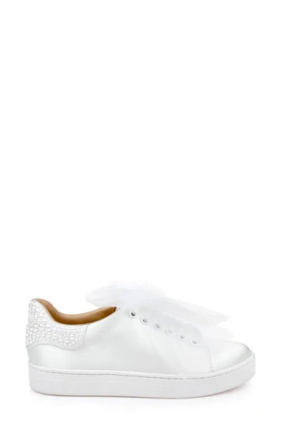 Badgley Mischka Collection Gem Platform Sneaker In White