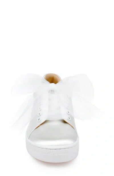Badgley Mischka Collection Gem Platform Sneaker In White