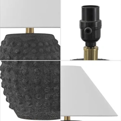Jonathan Y Effie 18.25" Minimalist Scandinavian Ceramic/iron Hobnail Led Table Lamp In Multi