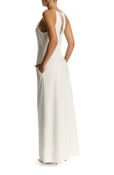Naked Wardrobe Wide Leg Cotton Jumpsuit In White