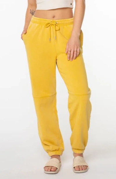 Roxy Oasis Haze Joggers In Yellow