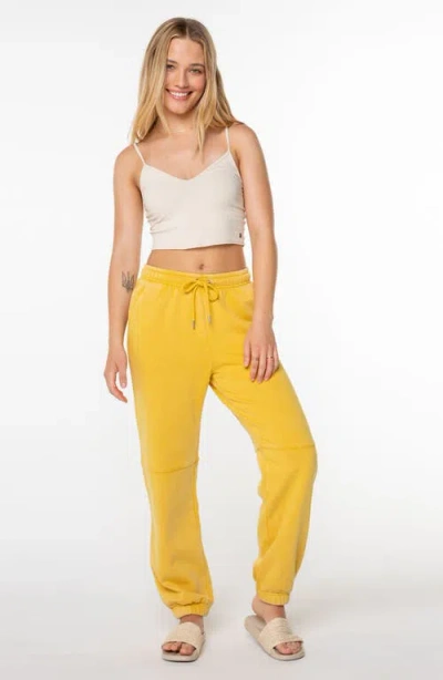Roxy Oasis Haze Joggers In Yellow