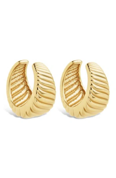 Sterling Forever Beth Twisted Croissant Ear Cuffs