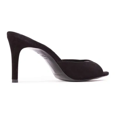 Black Suede Studio Brea 80 Suede Mule