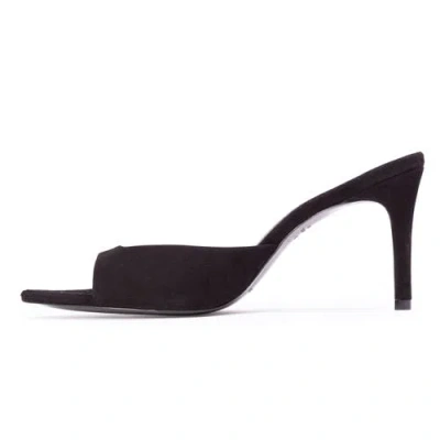 Black Suede Studio Brea 80 Suede Mule