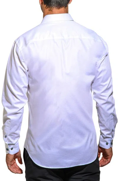 Maceoo Fibonacci Resistance Contemporary Fit Cotton Button-up Shirt In White