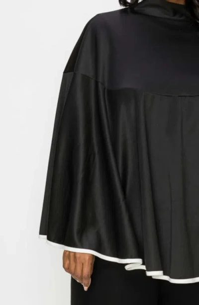 L I V D Kadra Ribbon Detail Cape In Black