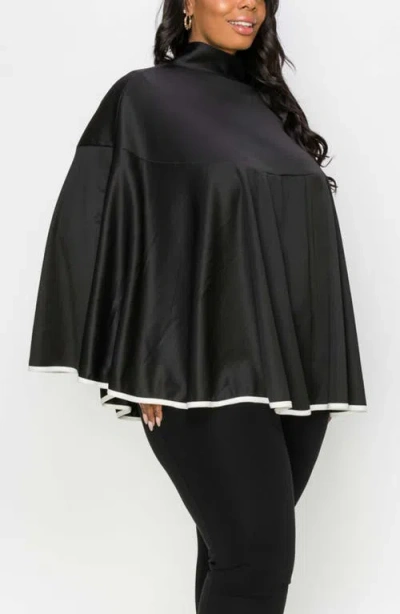 L I V D Kadra Ribbon Detail Cape In Black