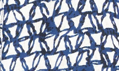 Nic + Zoe Nic+zoe Etched Angles Button-up Shirt In Blue