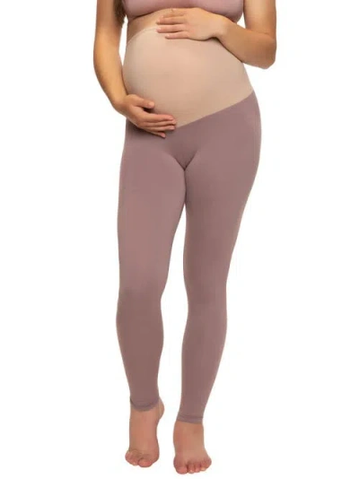 Felina Velvety Soft Maternity Leggings 2 Pack In Brown