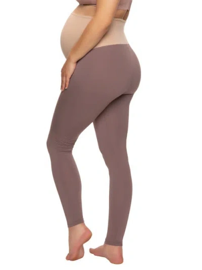 Felina Velvety Soft Maternity Leggings 2 Pack In Brown