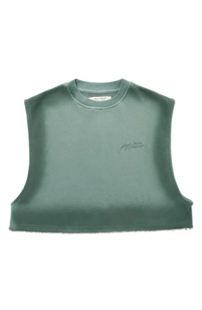 Honor The Gift Spray Crop Muscle Top In Green