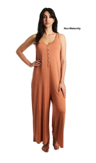 Everly Grey Luana During & After Maternity/nursing Romper In Brown
