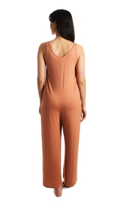 Everly Grey Luana During & After Maternity/nursing Romper In Brown