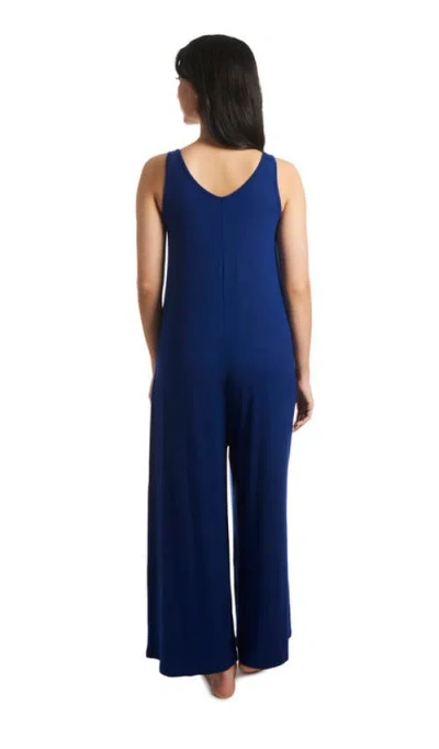 Everly Grey Luana During & After Maternity/nursing Romper In Blue