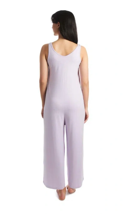 Everly Grey Luana Jersey Maternity/nursing Romper In Purple