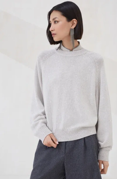 Brunello Cucinelli Cashmere And Silk Diamond Yarn Sweater