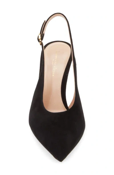 Gianvito Rossi Robbie 55 Patent Leather Slingback Pumps