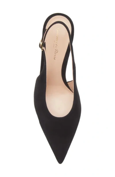 Gianvito Rossi Robbie 55 Patent Leather Slingback Pumps