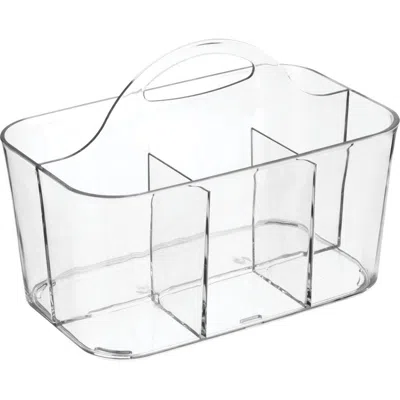 Mdesign Plastic Shower Caddy Storage Organizer Basket With Handle In Transparent