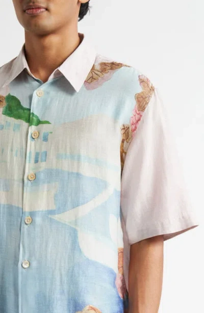 Our Legacy Printed Short Sleeve Lightweight Fabric Shirt In Multi