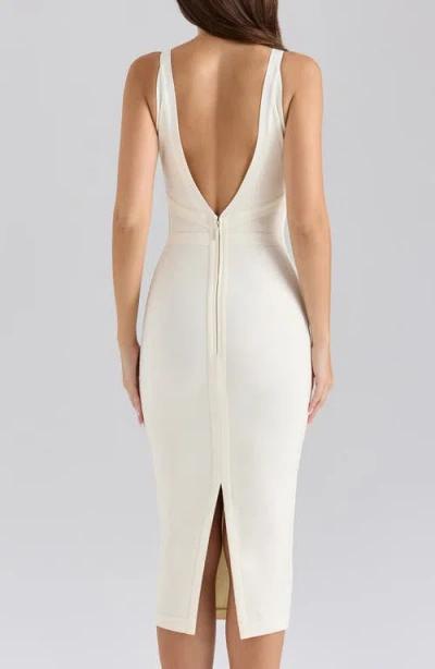 House Of Cb The Classic Midi Bandage Dress In White