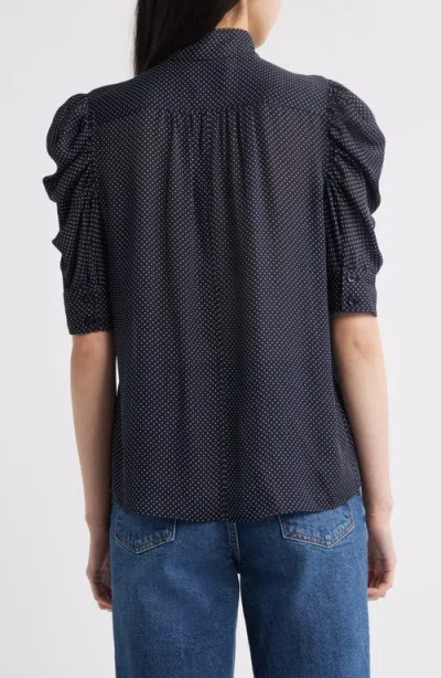 Frame The Gillian Puff Sleeve Silk Blouse