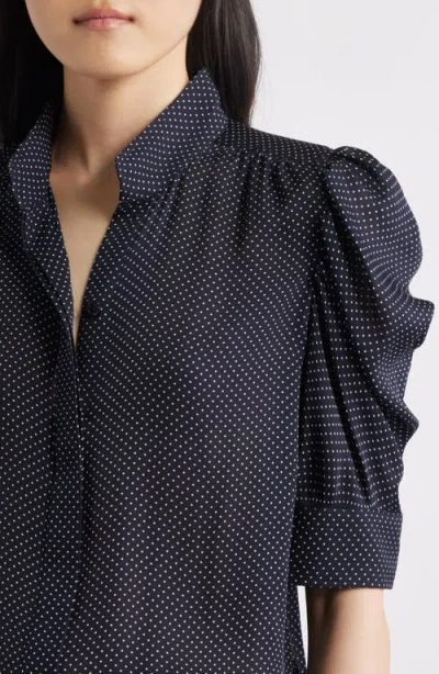 Frame The Gillian Puff Sleeve Silk Blouse